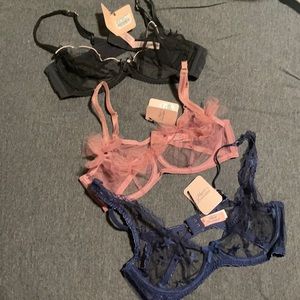Agent Provocateur 36B bra bundle. All brand new with tags. 3 total. Retail $425.